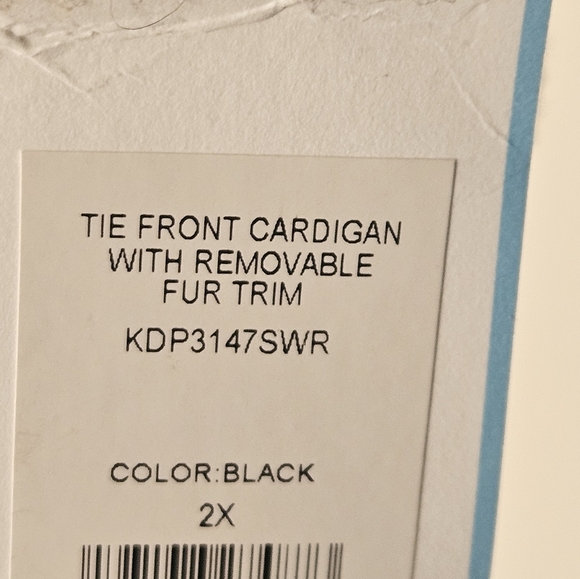 Draper James Tie Front Cardigan With Removable Fur Trim NWT - Picture 15 of 15